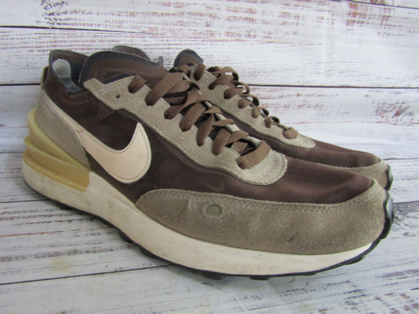 Nike Waffle One Chocolate Claro Men's Low Top Running Shoes Size 9 DA7995-200