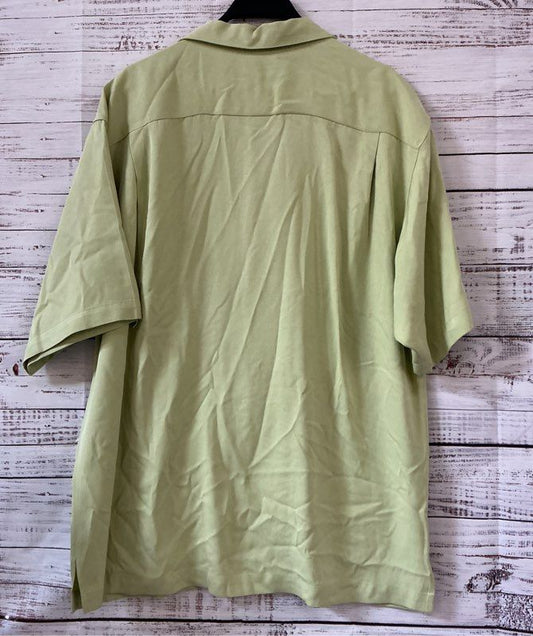 Men's Tommy Bahama Green Short Sleeve Silk Shirt Size M