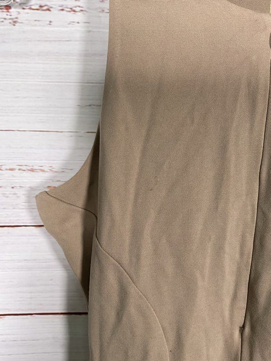 NWT Maniere de Voir Women's Sleeveless Zip Front Taupe Jumpsuit Size 6 US