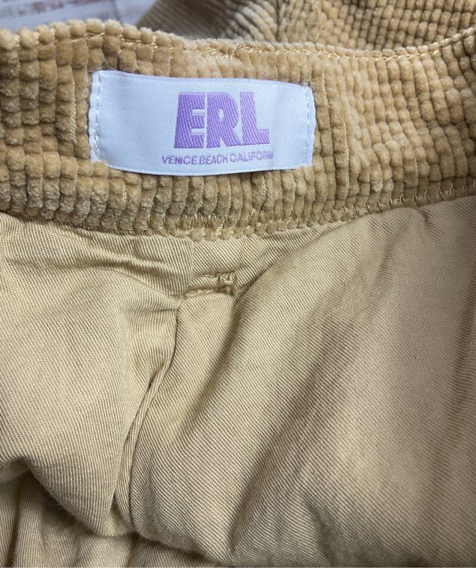 ERL Corduroy Woven Casual Shorts Beige XL