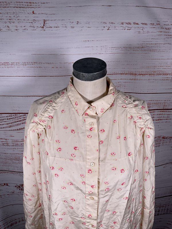 Women's Marni Winter Edition 2009 Rose Floral Pattern Button Blouse Size 44 Silk