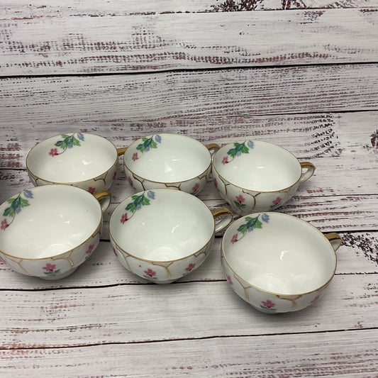 Giftcraft Teacup Off Center Large Saucer Plate Floral Design Lot Of 7 2/2