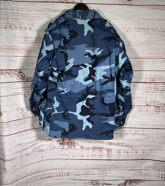 Alpha Industries Blue Camouflage Coat Size M Retail $100 EXCELLENT CONDITION!