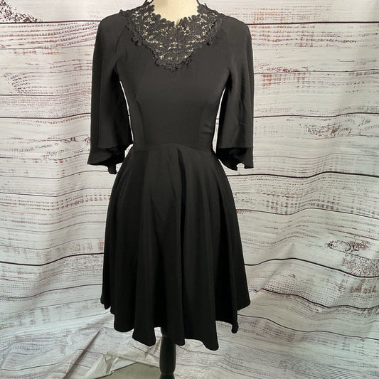 NWT ISABEL GARCIA Women's Black Flowy Sleeves Dress- SZ 0