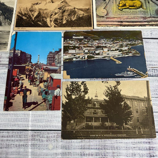 Lot Of 9 Antique & Vintage 5.5"x3.5" Canadian Post Cards (Quebec, Montreal, etc)