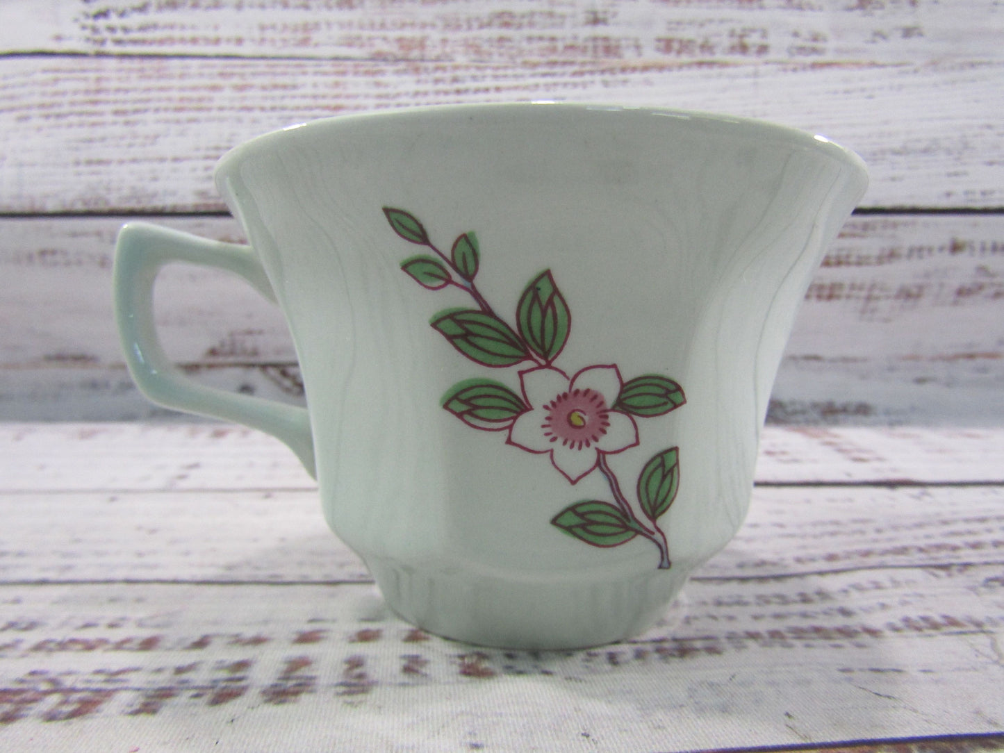 Adams Singapore Bird Floral Bird Ironstone 5 Teacups & 1 Saucer Made in England