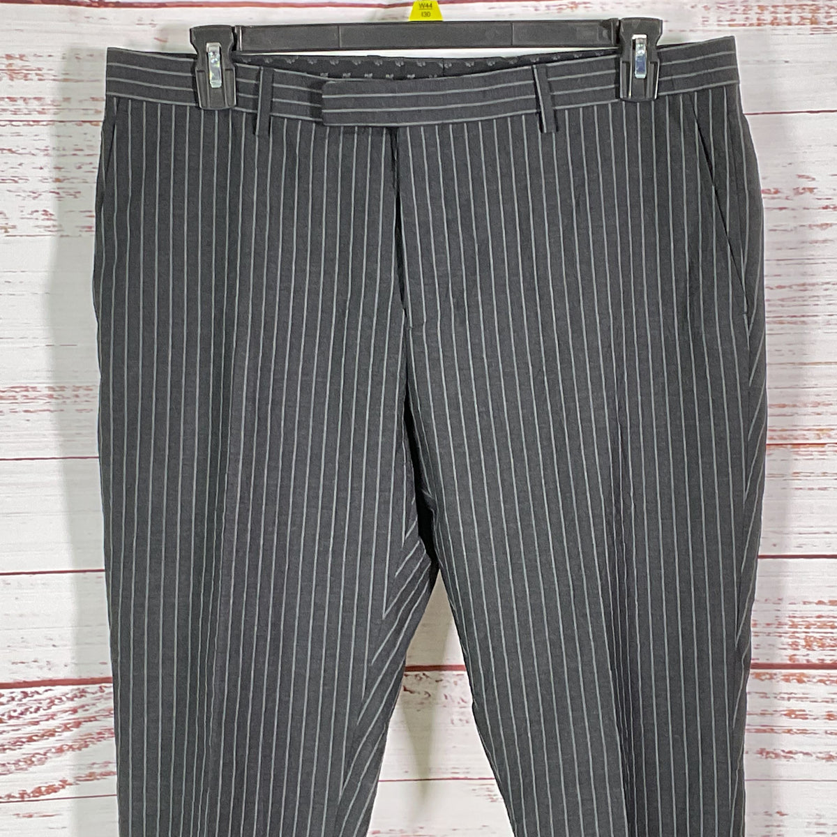 NWT JOHN VARVATOS Men's Gray Pin Striped Wool Dress Pants- SZ 52/ 36US