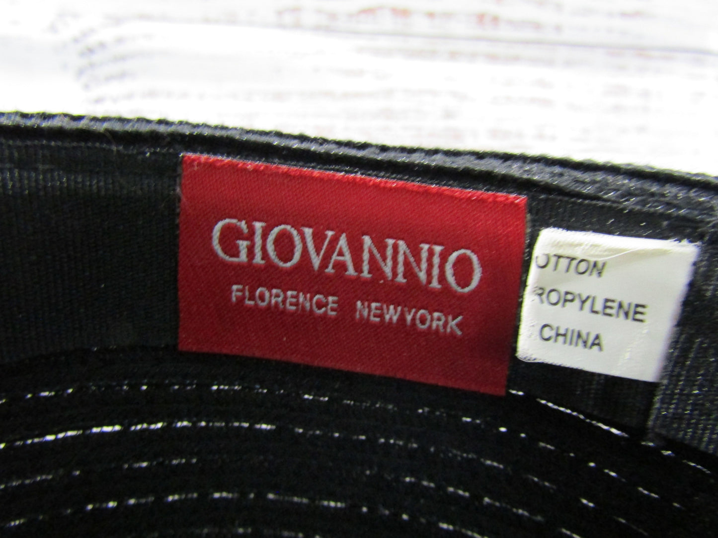 Giovannio Women's Black Wide Brim Embellished Hat Size M