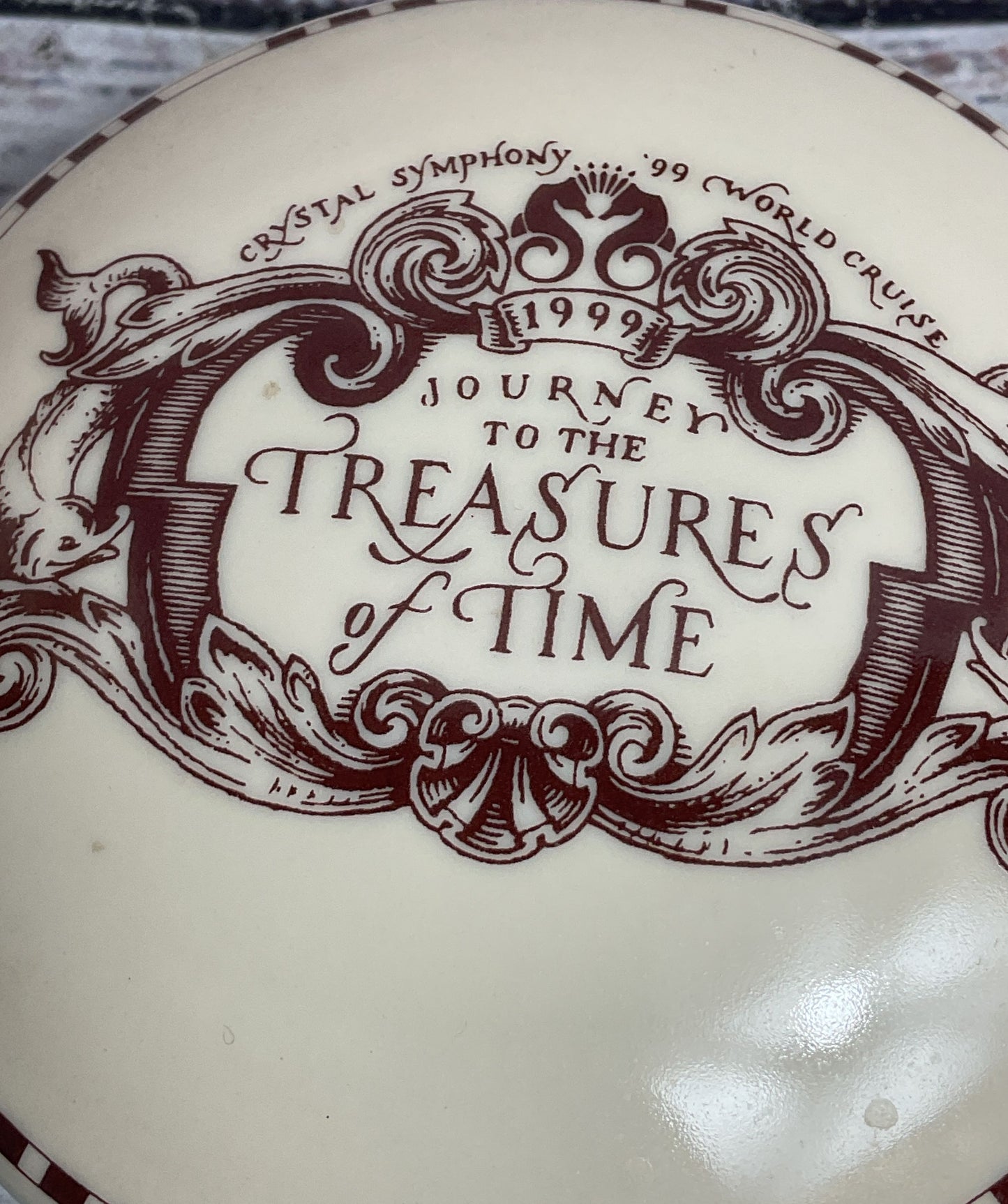 Tiffany & Co. Crystal Cruises Symphony 1999 Vintage Trinket Box Beige