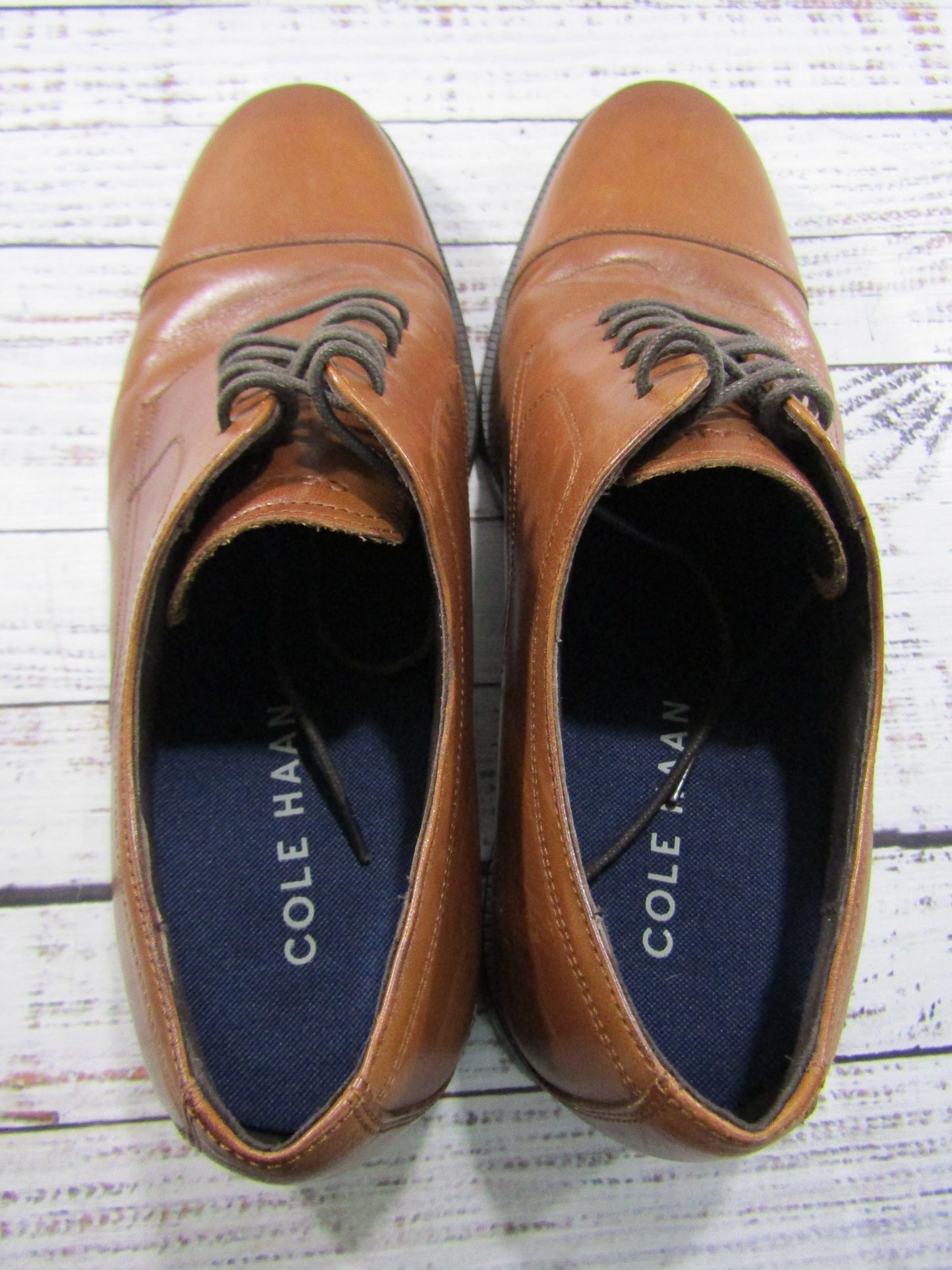 Cole Haan Men's British Tan Leather Oxford Shoes Size 9.5 C34138