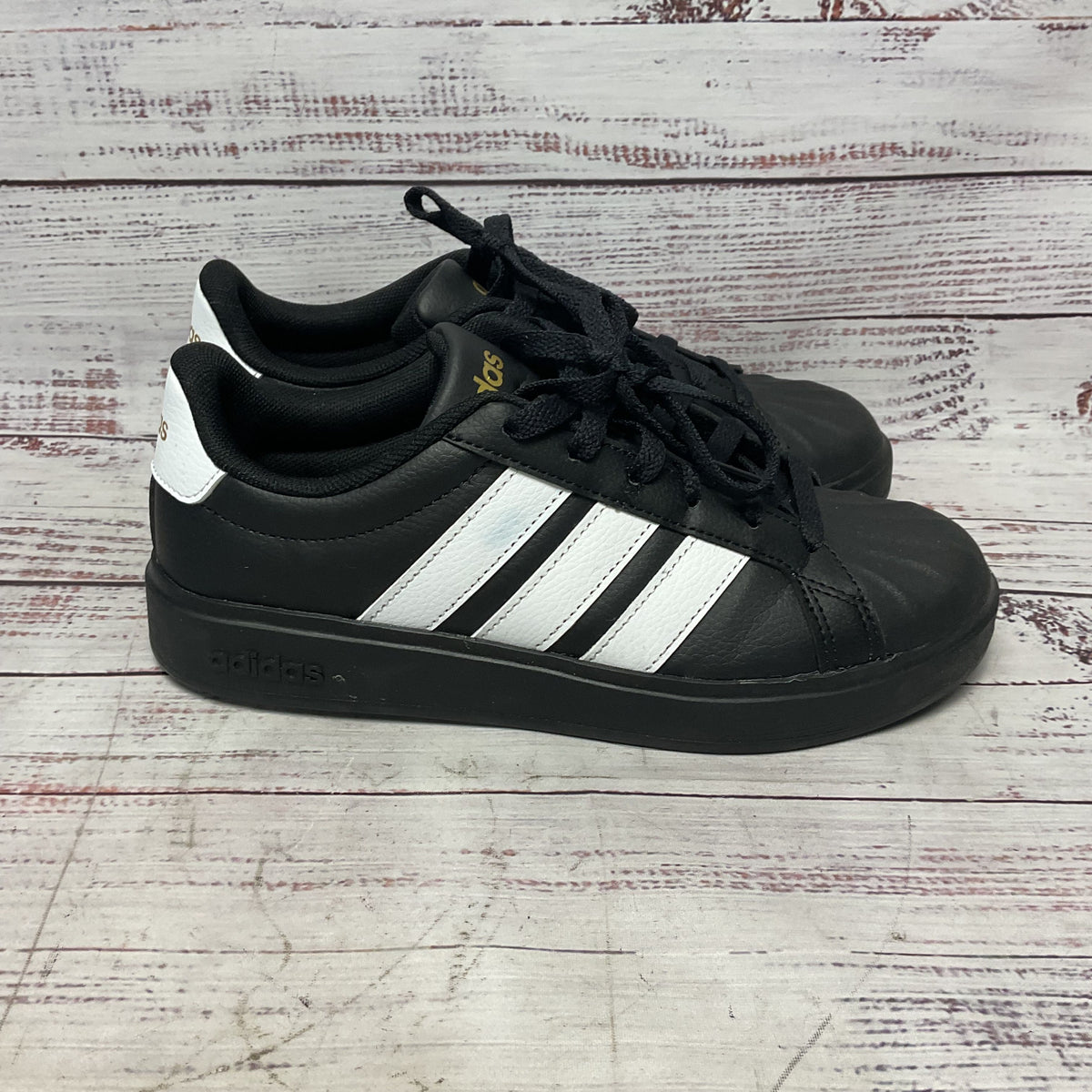 Adidas Streettalk Black White Sneaker Athletic Shoe Boys Big Kid Size 5