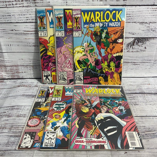 Lot Of 6 Warlock And The Infinity Watch #3 6 7 8 14 32 Vintage Marvel Comics