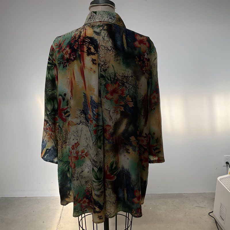 CITRON Santa Monica Women's Print Button Up Blouse- SZ 2