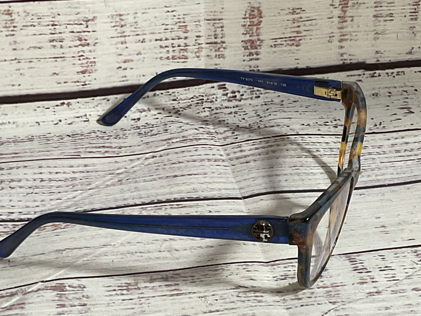 TORY BURCH TF2079 Unisex Brown Tortoise Blue Eyeglasses 51[ ]16 135 FRAMES ONLY
