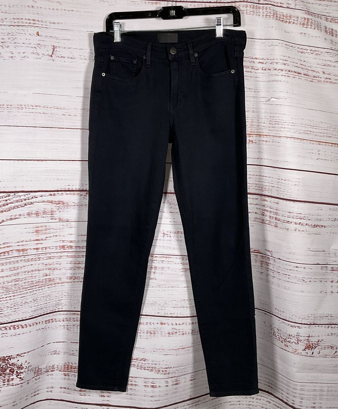 Vince Mason Relaxed Rolled Jeans Black 27