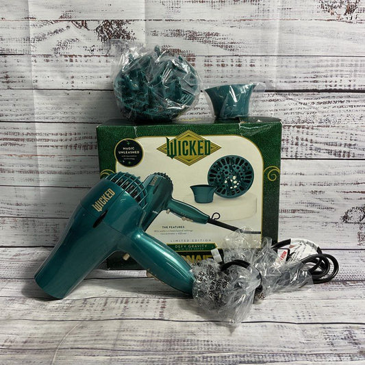 NOB Conair X Wicked Defy Gravity Mid-Size Green Hair Dryer