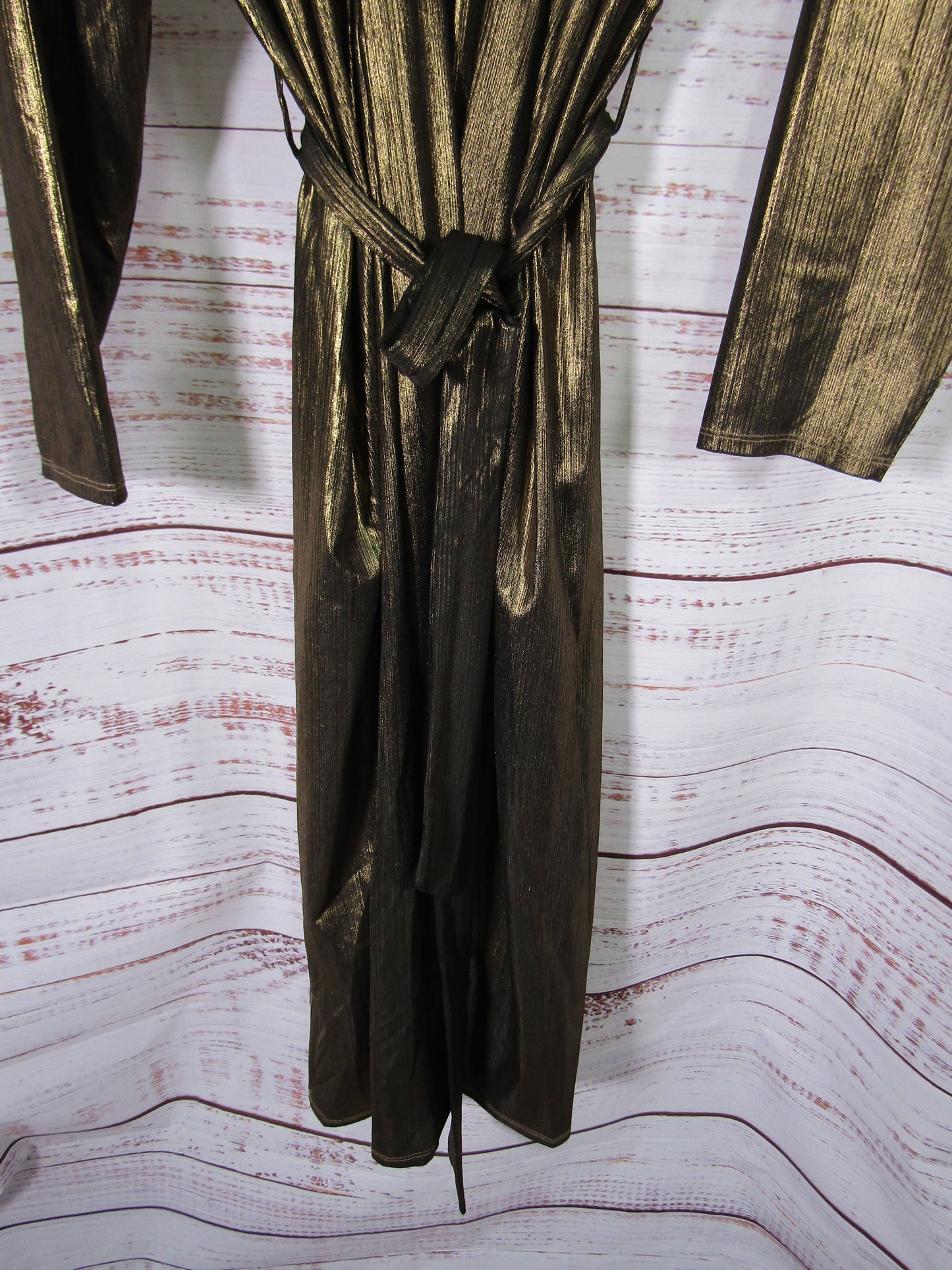 Nina Parker Women's Metallic Bronze Duster Jacket Size L
