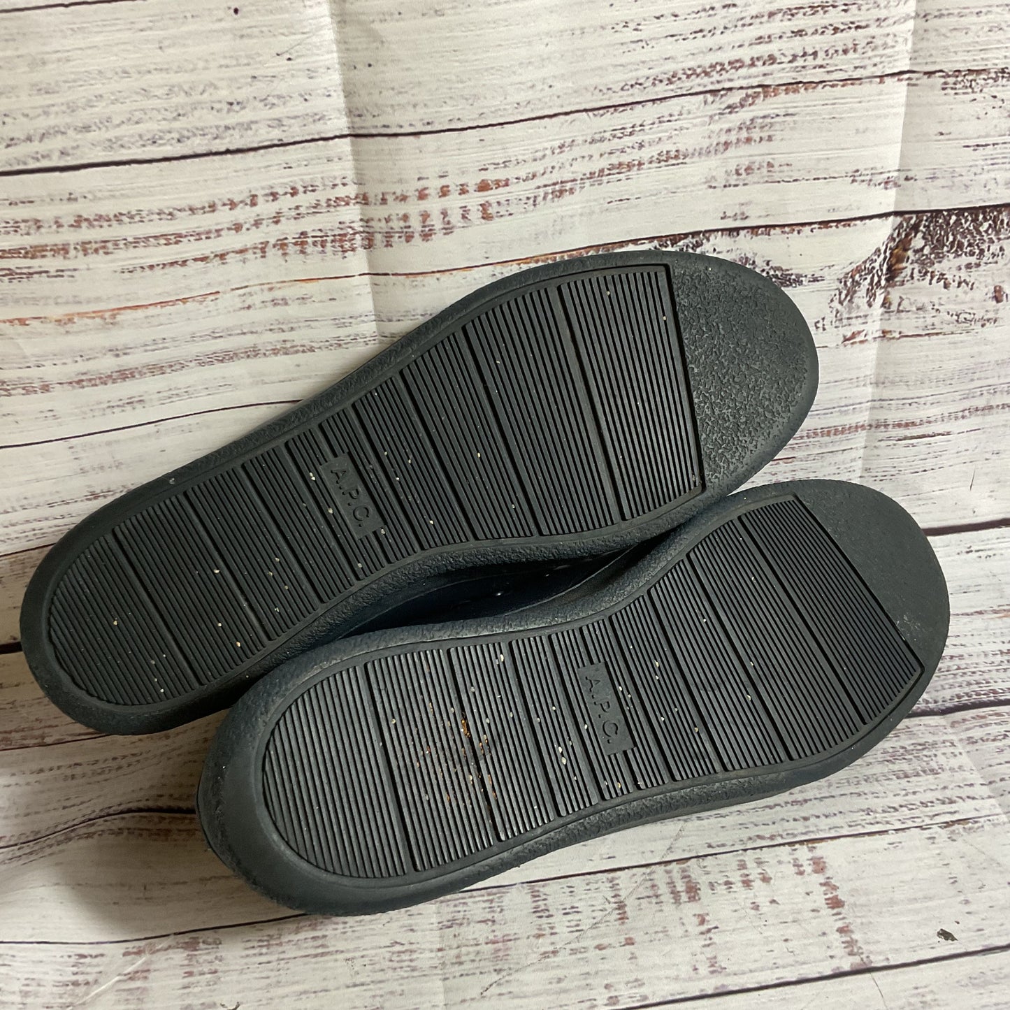 A.P.C. - Men's Leather Navy Blue Sneakers Shoe- SZ 45