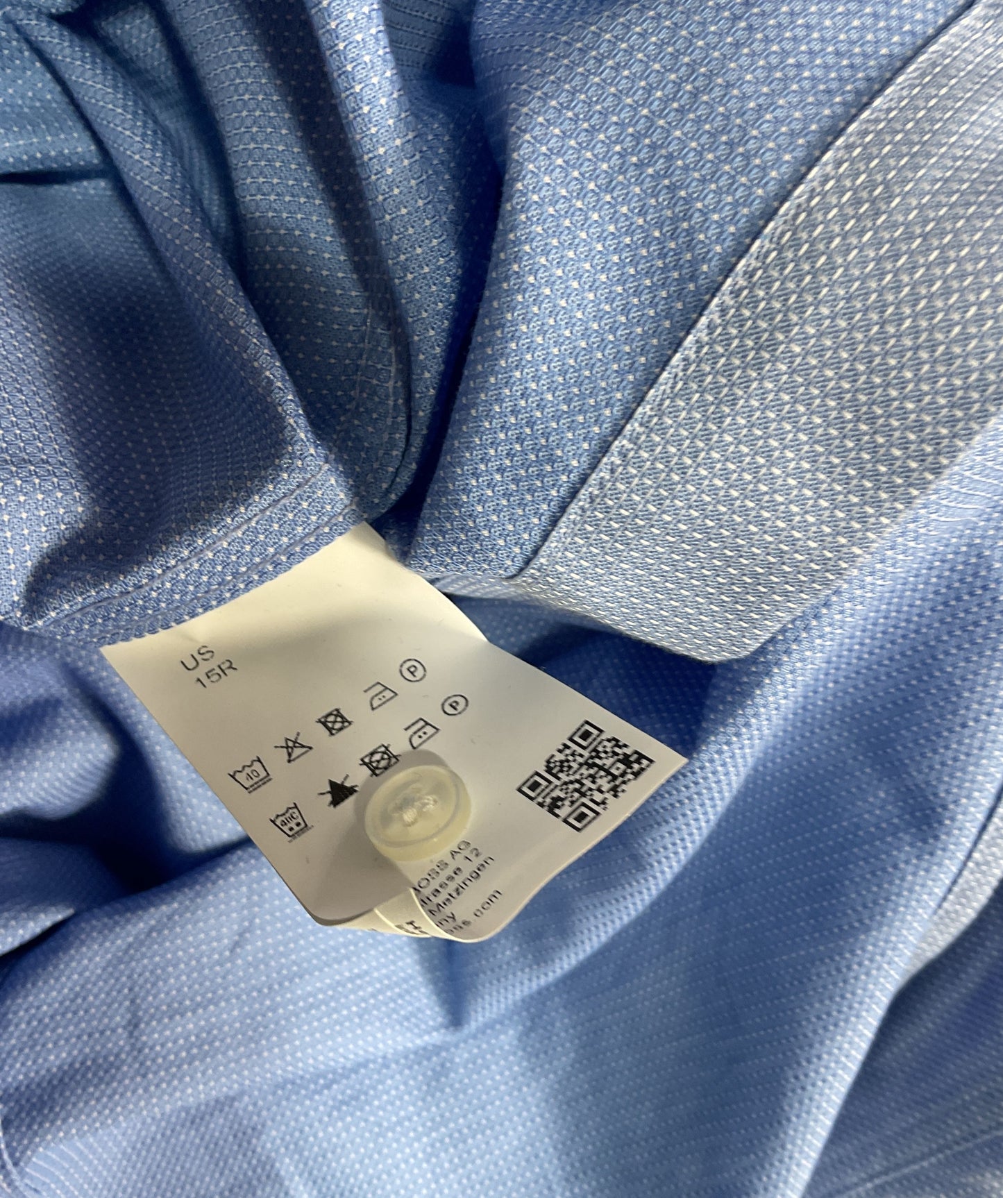 Boss Hugo Boss Blue Sharp Fit Button Down Dress Shirt Blue 15 32/33