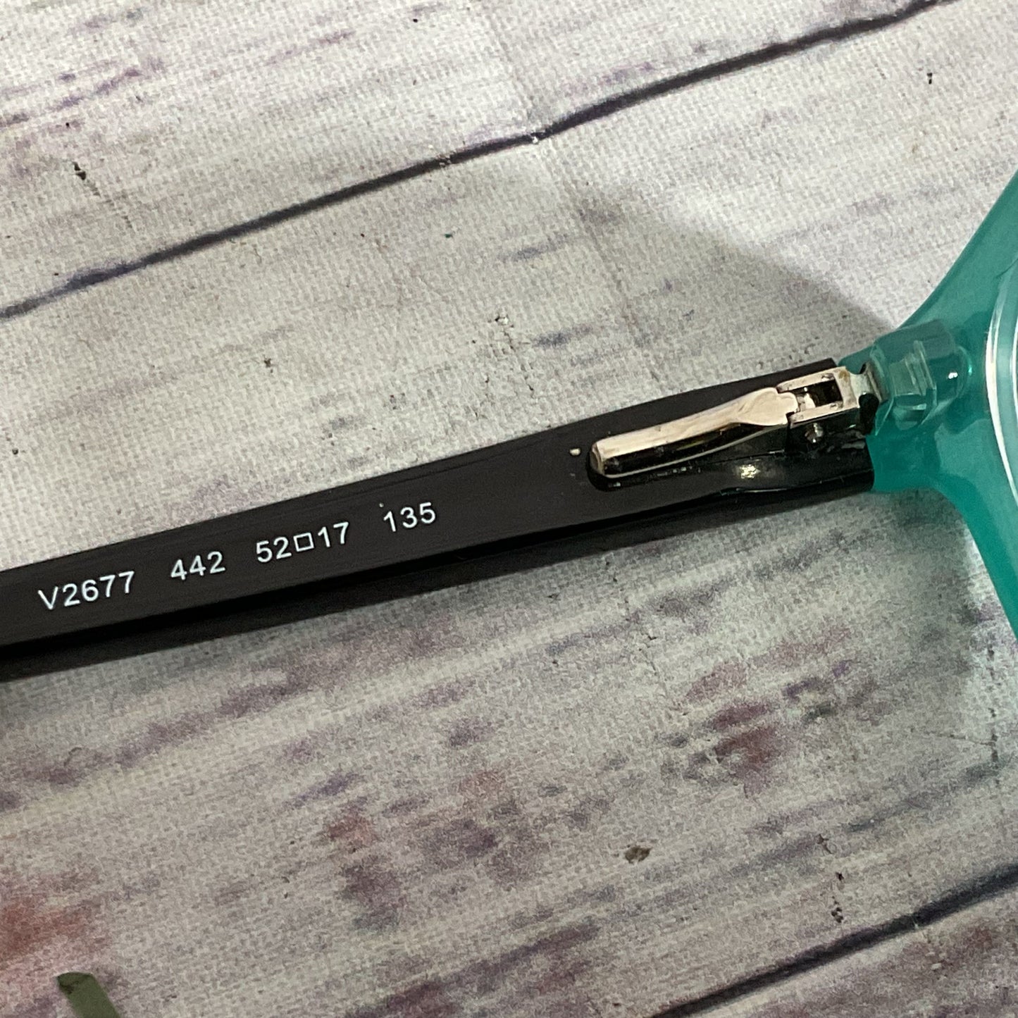 VALENTINO V2677 442 Two Tone Blue/Black Eyeglasses- 52[ ]17 135 (FRAMES ONLY)