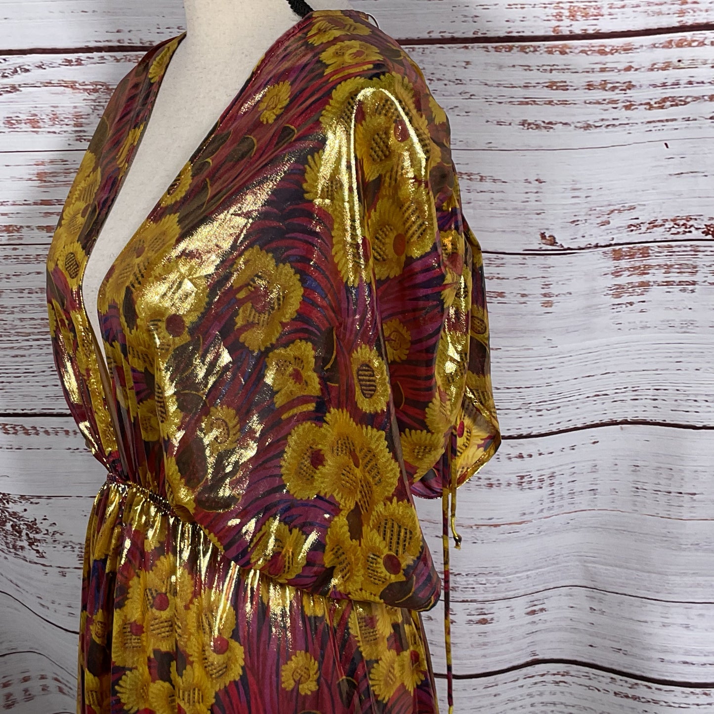 By ANTHROPOLOGIE Shine Kaftan Floral Dress- SZ S