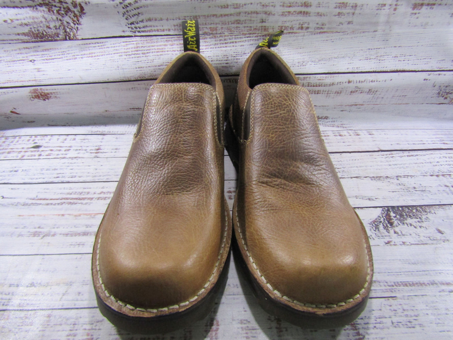 Dr. Martens Maclean Men's Tan Leather Slip-On Shoes Size 12
