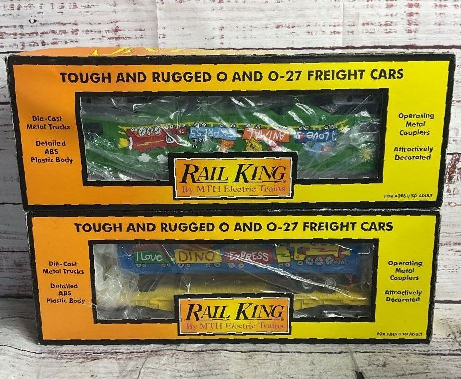 MTH Electric Trains Rail Kings I Love Toy Trains Lot Animals Dino Model Trains