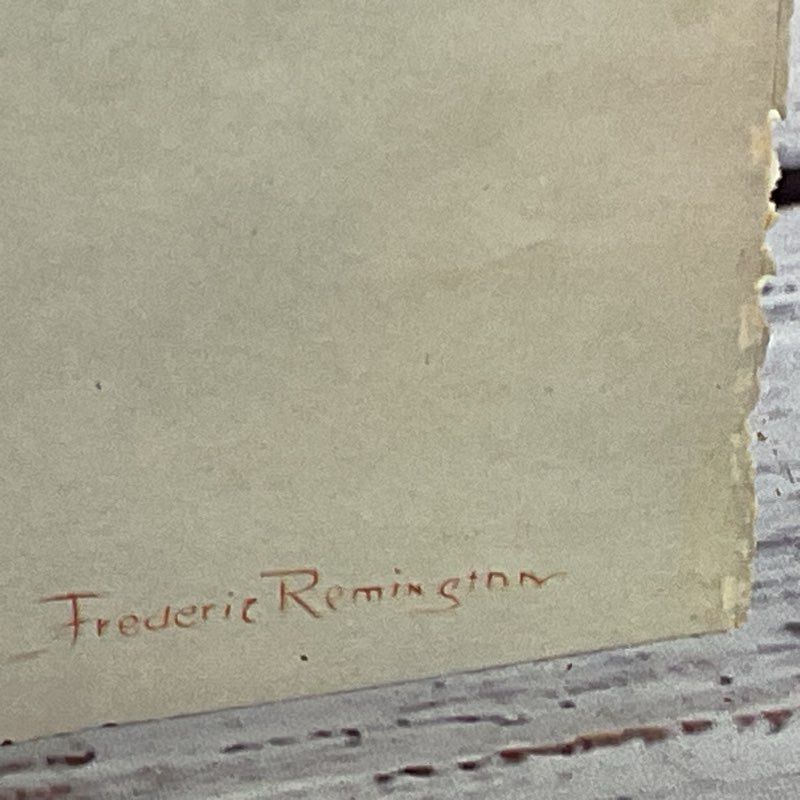 VTG. FREDERICK REMINGTON "The Scout Friends or Foes" Lithograph Print