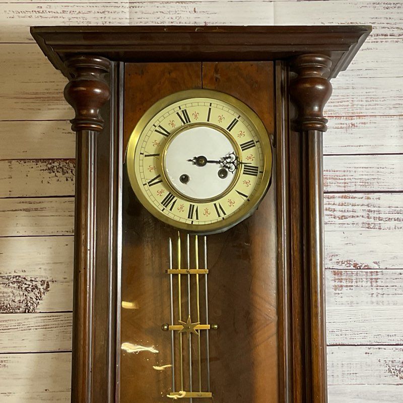 ANTIQUE PRANZ KULITZ Wood Victorian Wall Clock- 33"