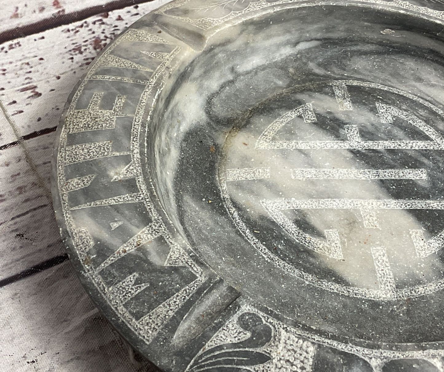 Vietnam Doug Danang Vintage 7.5" Marble Ashtray