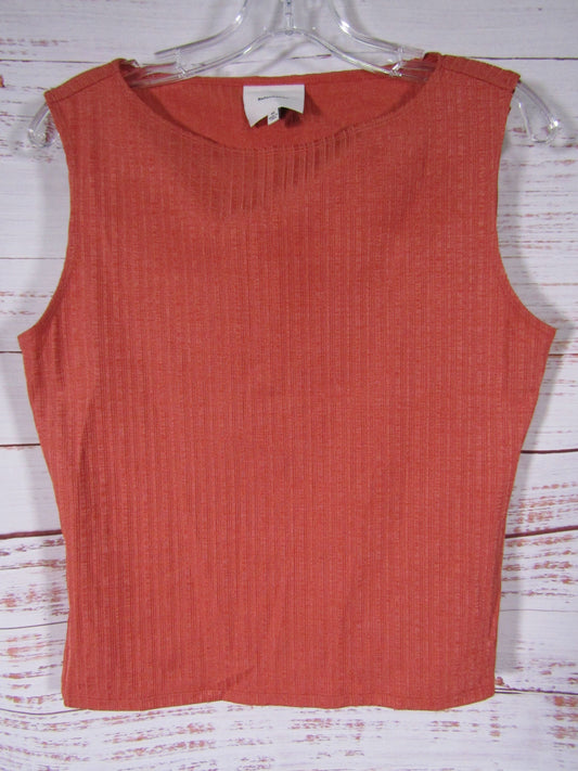 Reformation Clarke Women's Orange Knit Tank Top Blouse Size XL