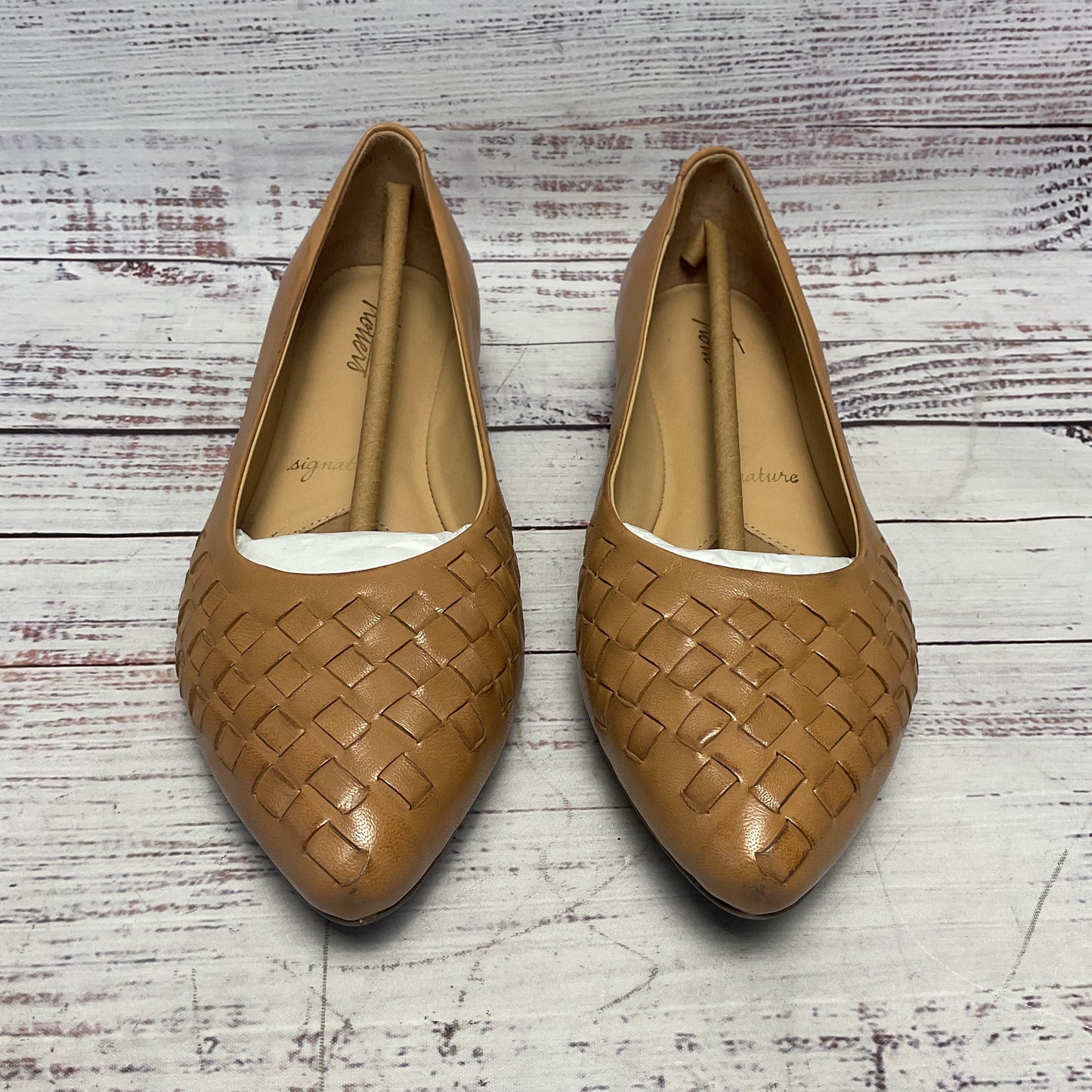 Trotters Beige Estee Woven Tan Slip On Flats Women Size 9 New W/ Box