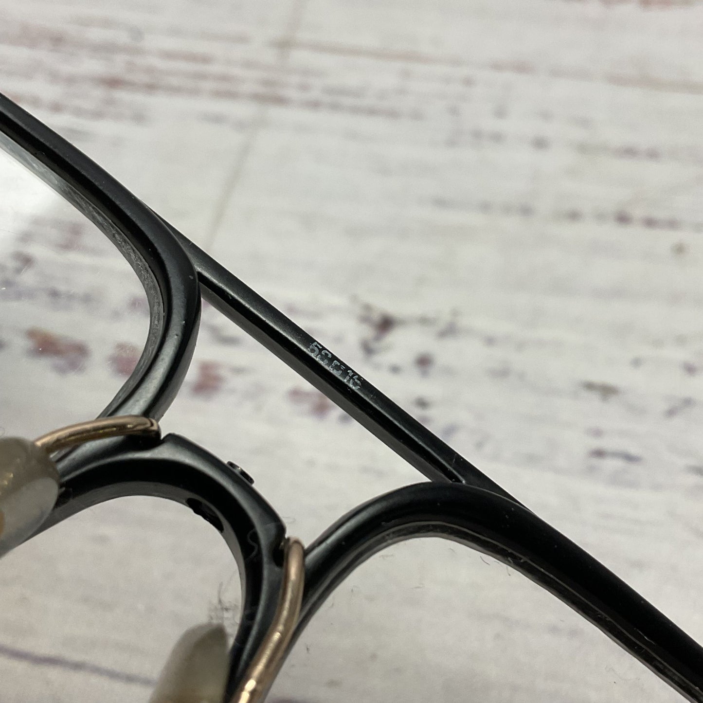 Pierre Cardin CF-1-2 Black Frame Glasses No Prescription Lens - Size 58 16