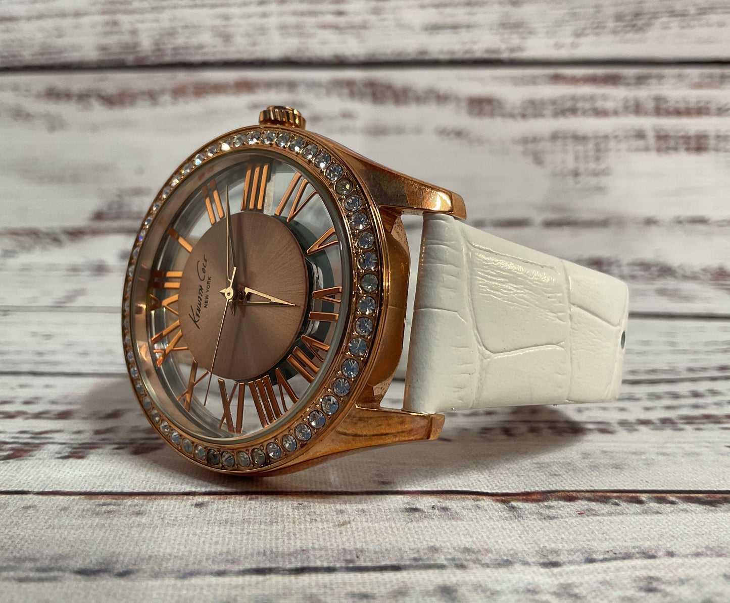 Kenneth Cole Transparency Women's Gold Plated Crystal Accent Quartz Watch KC2728