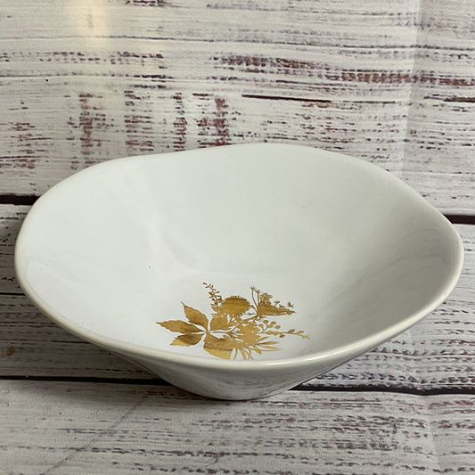 UMBRA Modern Design Gold Flowers Bowl by Michelle Ivankovic Stuart Li Rare 6”