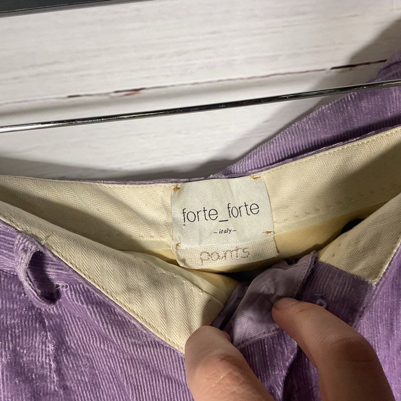 Forte Forte Purple Lightweight Corduroy Women Suit Pants Jacket sz 1 Pants sz 0