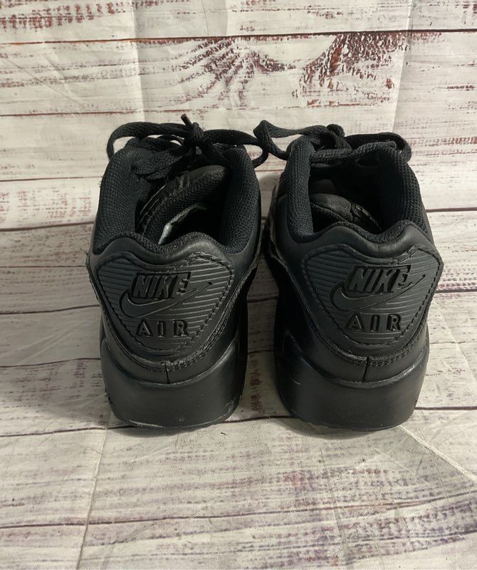 Size 5.5 Youth - Nike Air Max 90 Low Triple Black - CD6864-001 Sneakers