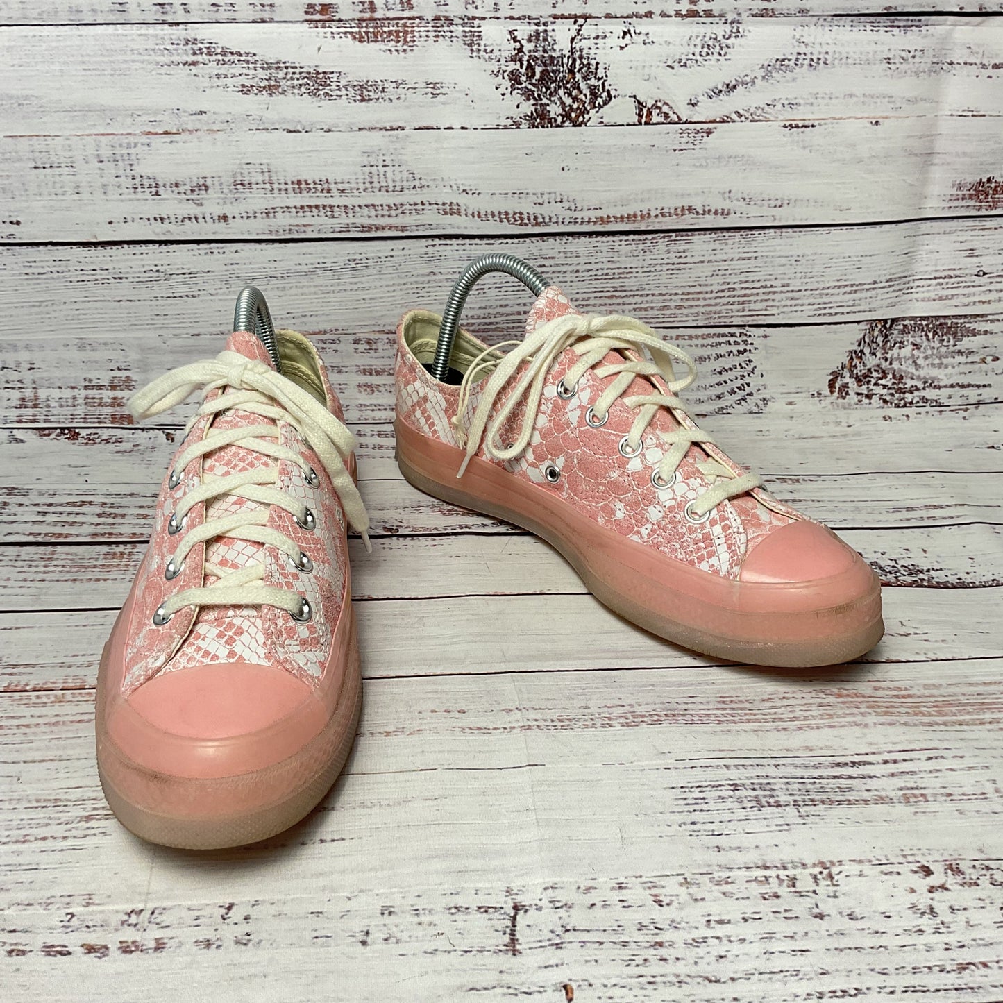 Converse X Golf Le Fleur Pink Suede Snake Skin Pattern Sneaker Shoe Sz 6.5M 8.5W