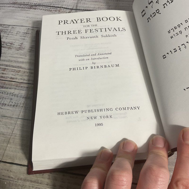 VTG Prayer Book For The Three Festivals Philip Birnbaum Hardcover Judaica 1995