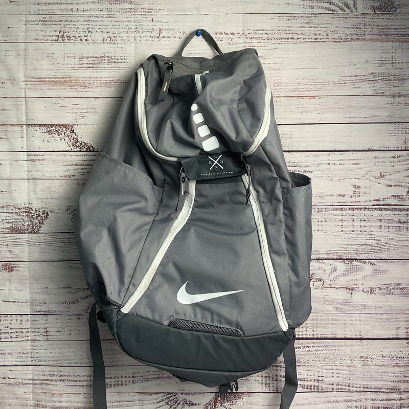 Nike Hoops Elite Max Air Quad Zip System Gray Nylon Backpack