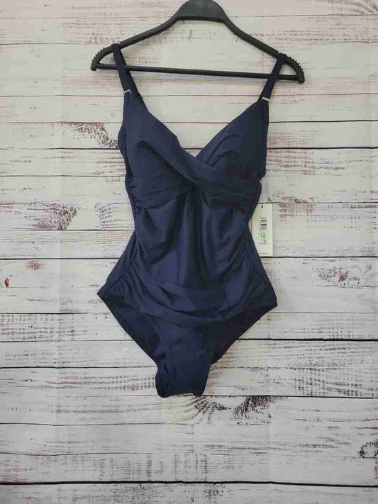 NWT Women's Calvin Klein Navy Blue Swimsuit Size 8