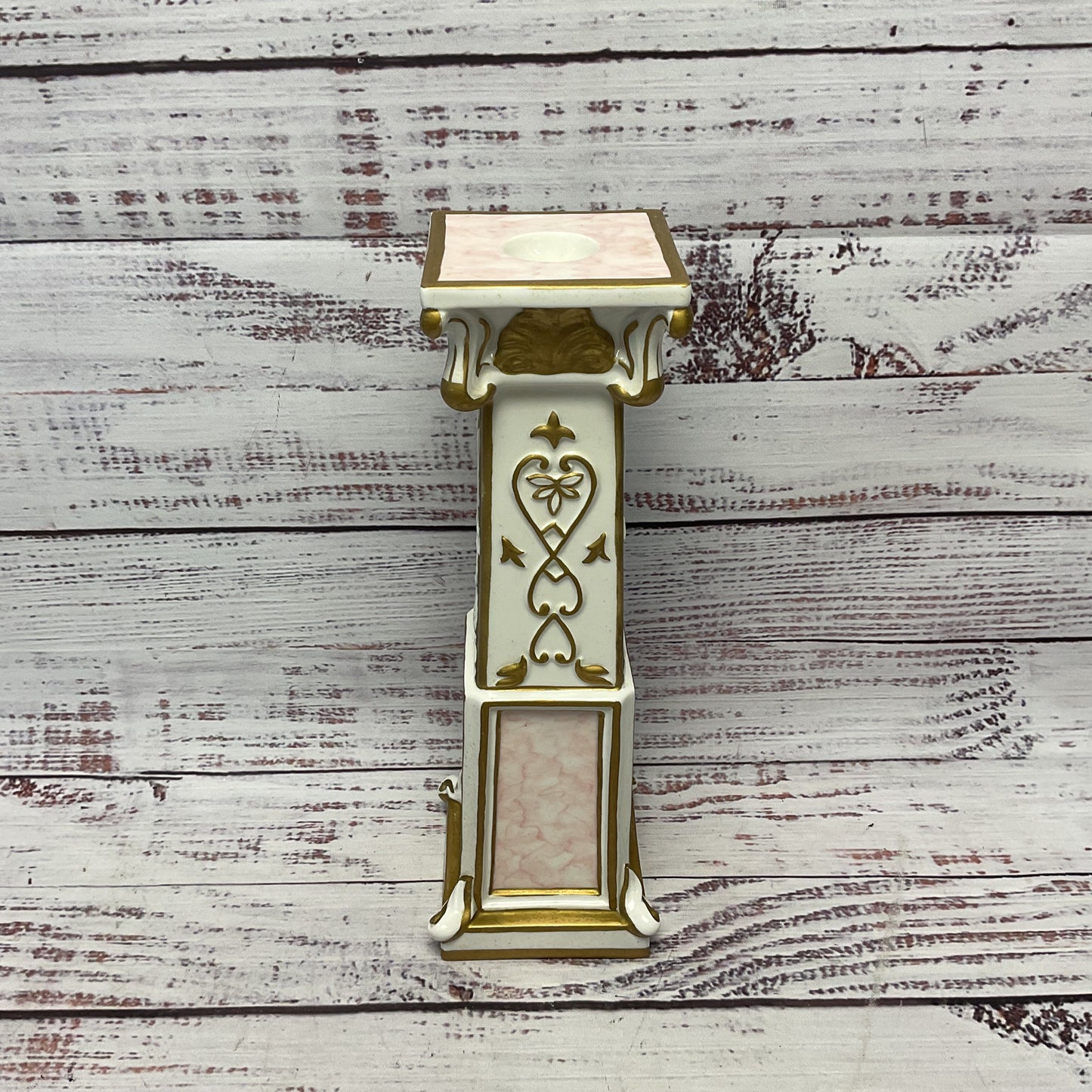 Villeroy & Boch Splendor Di Marmo Gilded Ceramic 9" Candle Stick Holder