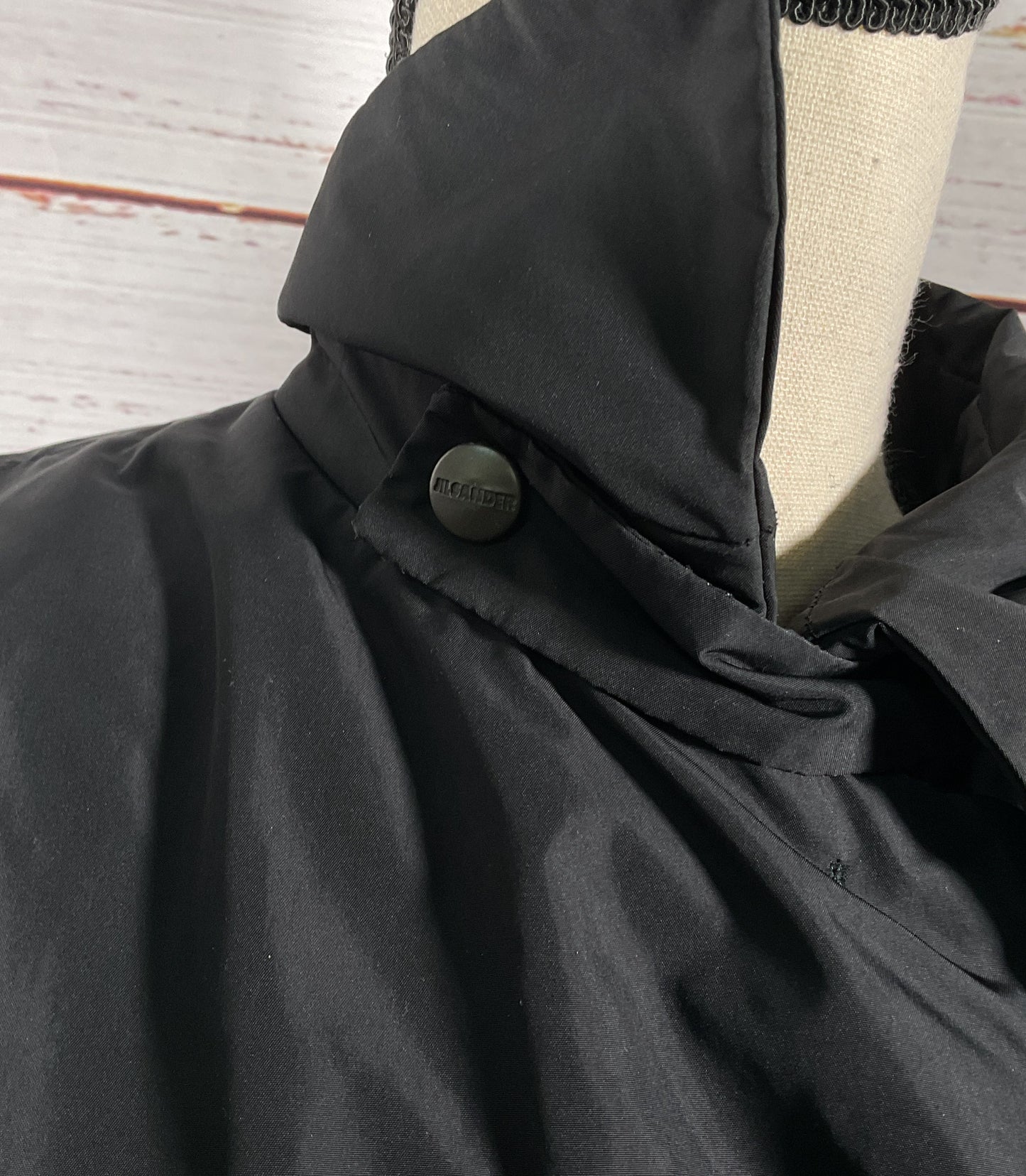 Jil Sander Snap Button Coat Jacket Black 38