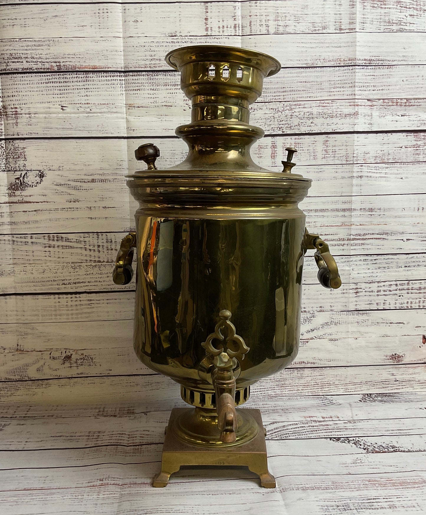 Antique Imperia Russian Brass Samovar