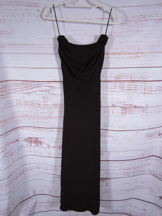 & Other Stories Women's Dark Brown Drape Clasp Dress Size XS