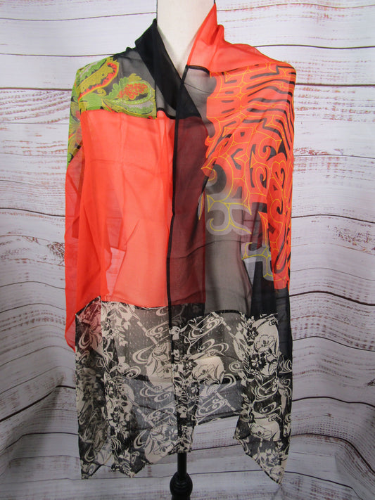 Harari Women's Multi-Color Silk Wrap Made in The U.S.A.