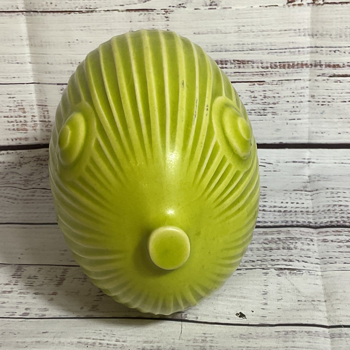 JONATHAN ADLER Puffer Blow Fish Green Menagerie Series Sculpture 9.25" (DAMAGED)