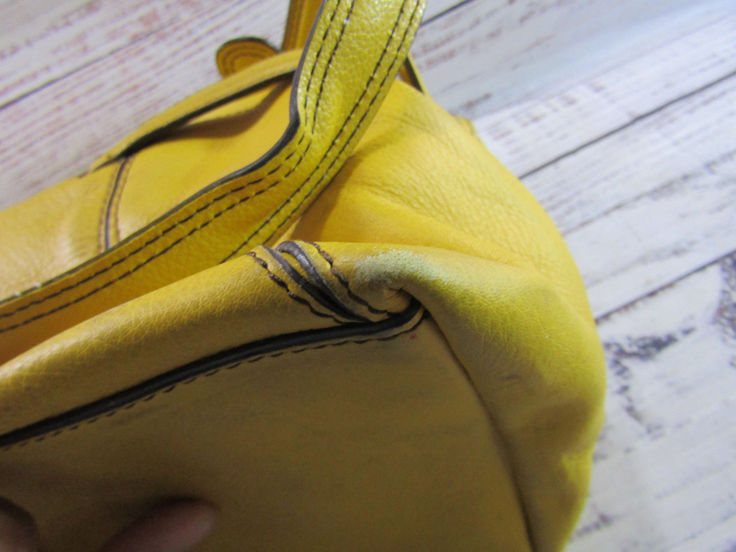 Etienne Aigner Women's Yellow Leather Shoulder Bag