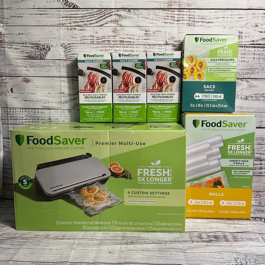 New Sealed Foodsaver Premier Multi Use Vacuum Sealing System Vs3130 + 79 Bags