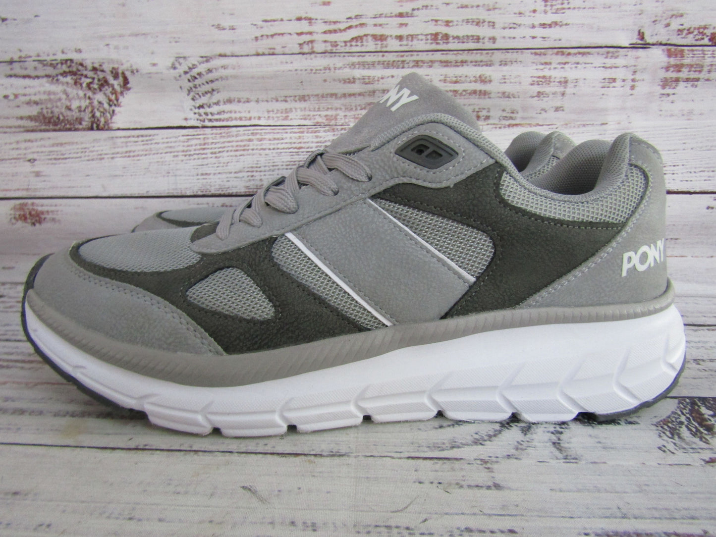 Pony Men's Gray Faux Suede Low Top Sneakers Size 11